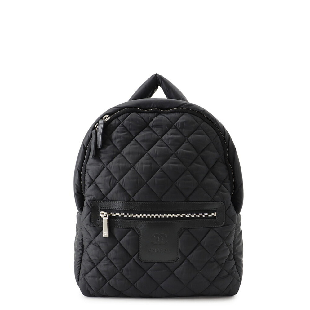 Chanel Matelassé Coco Mark Cocoon Backpack Nylon A92559 CHANEL Handbag Black ...